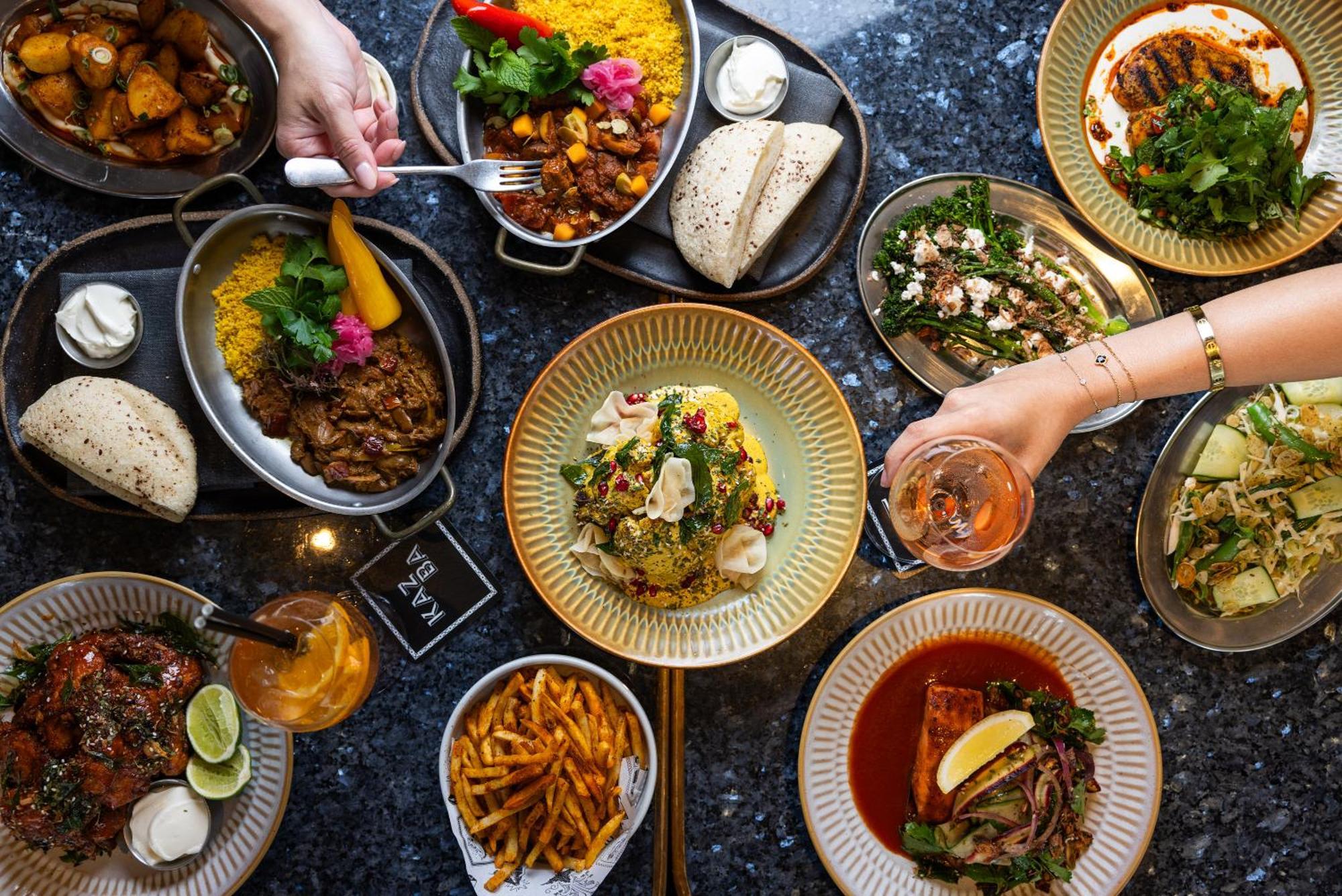 Ovolo The Valley Брисбен Экстерьер фото A selection of dishes at KARN